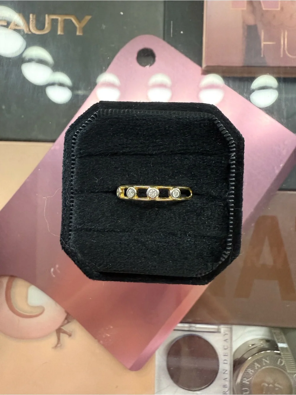 Two-Tone Diamond Bubble Band
